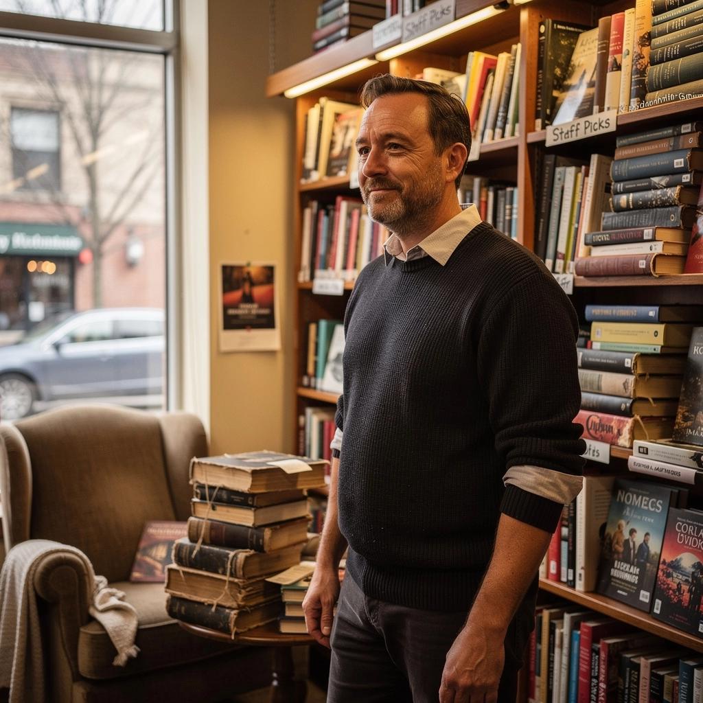 A tranquil study area with large windows allowing natural light to illuminate wooden tables and chairs.